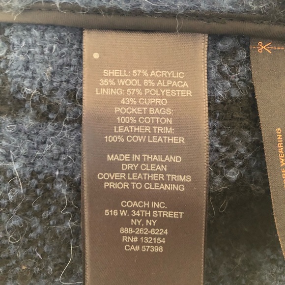 Like new Coach NY Coat - Picture 8 of 8